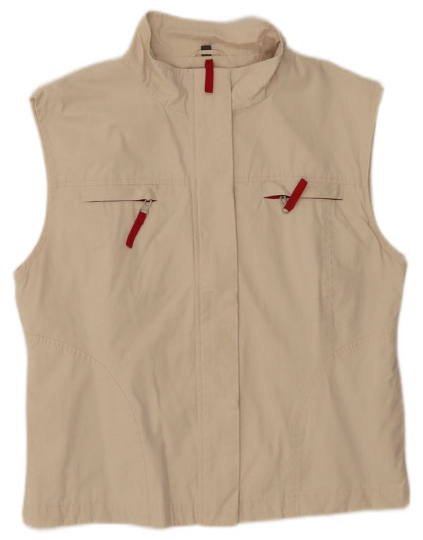 Street One Veste de survêtement sans manches pour femme UK 14 Beige moyen