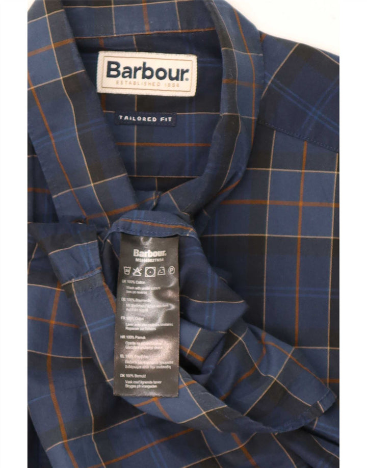 Barbour Chemise coupe ajustée en coton à carreaux bleu moyen pour homme