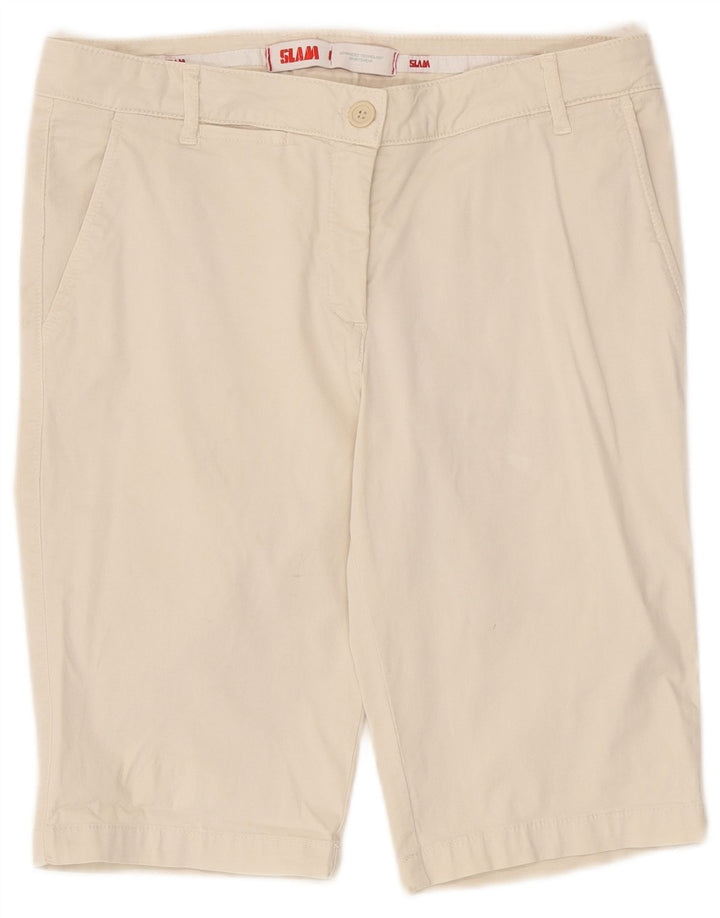 Slam Short Chino Femme IT 46 Large W32 Coton Beige