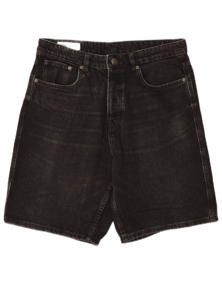 Zara Short en jean pour homme EU 42 Large W32 Gris Coton