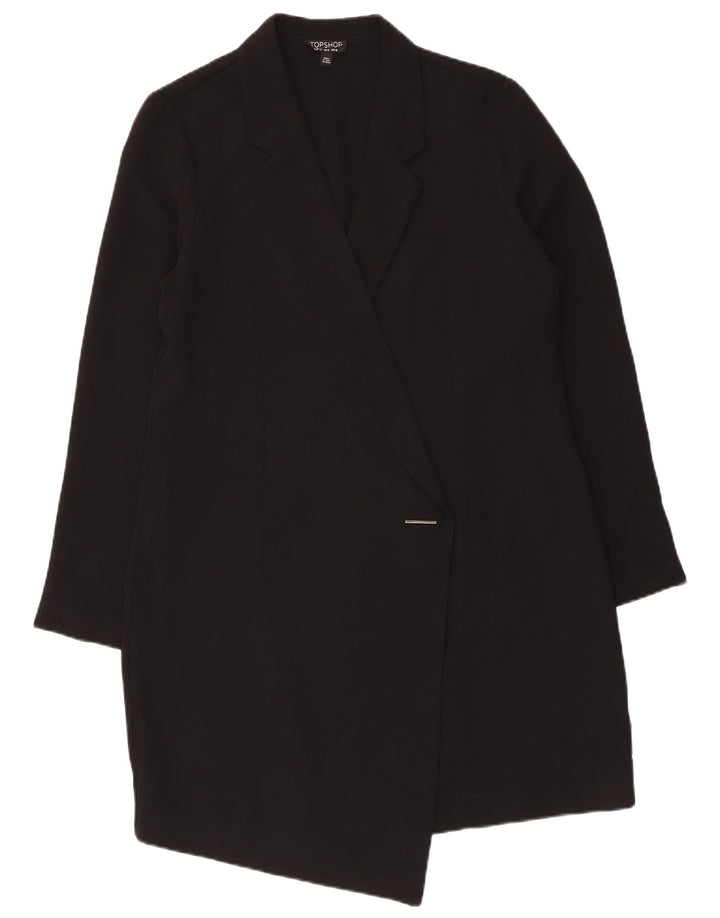 Topshop Manteau Femme UK 42 Moyen Noir Polyester