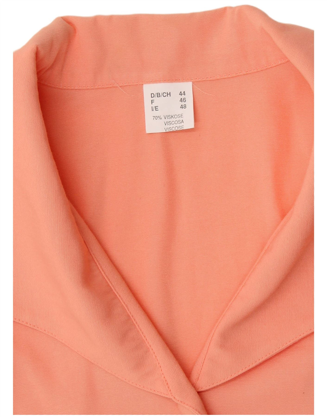 VINTAGE Chemisier Femme IT 48 XL Orange Viscose