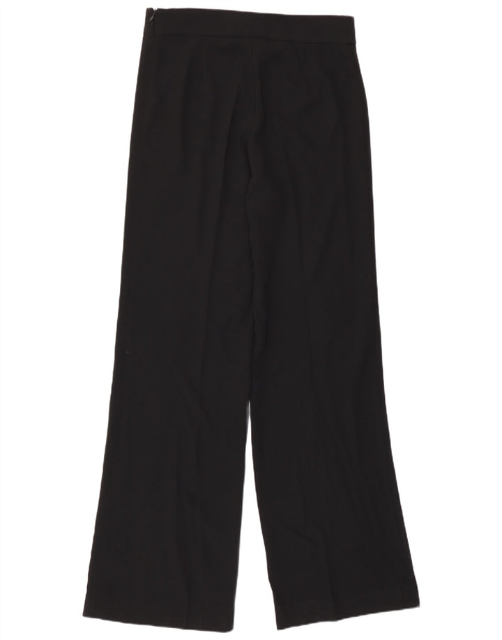 Zara Pantalon décontracté à jambe large pour femme Medium W30 L33 Noir Polyester