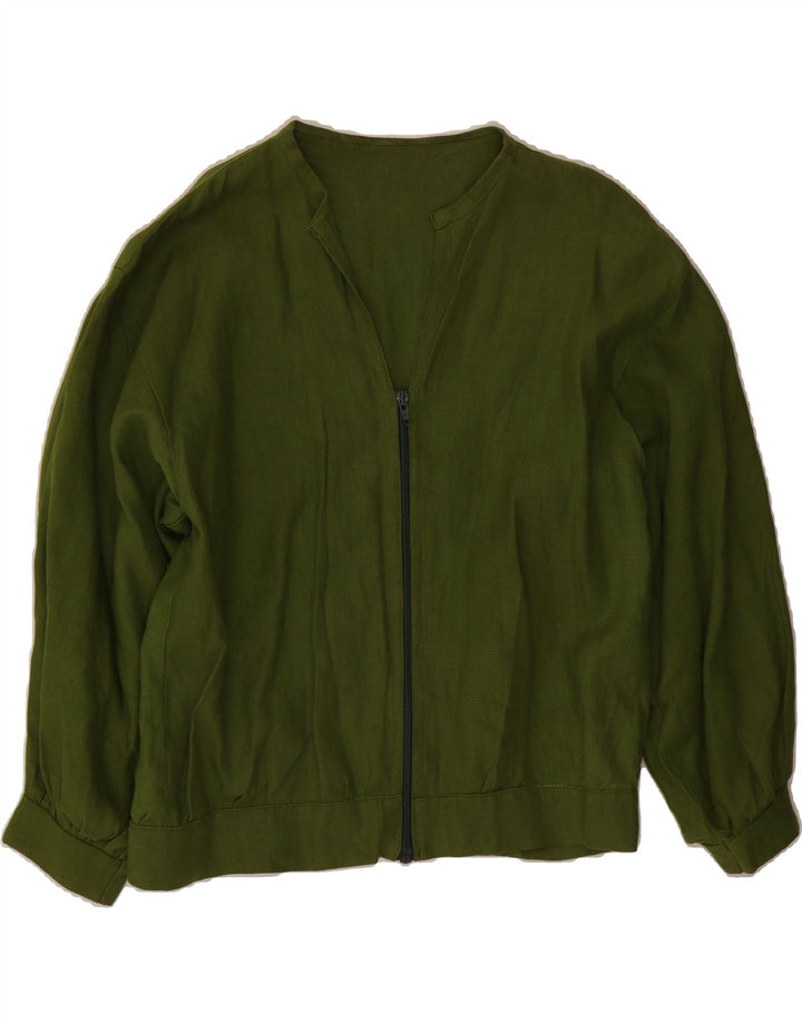 VINTAGE Womens Bomber Jacket UK 14 Large Green Vintage Vintage and Second-Hand Vintage from Messina Hembry 