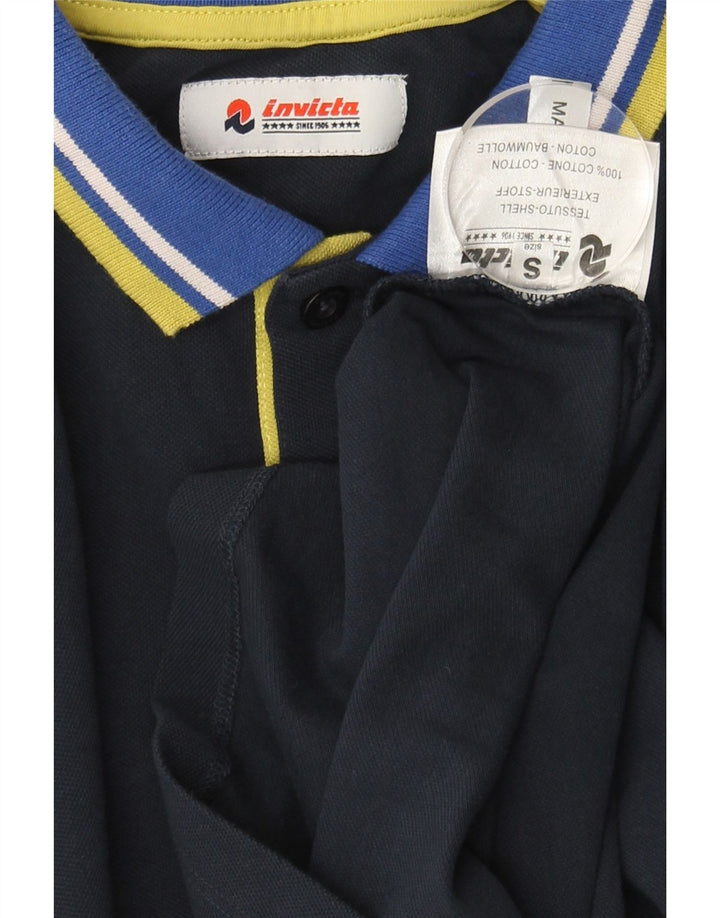 INVICTA Mens Polo Shirt Small Navy Blue Cotton