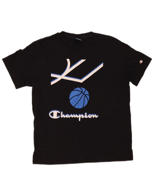 Champion T-Shirt Graphique Homme Noir Moyen