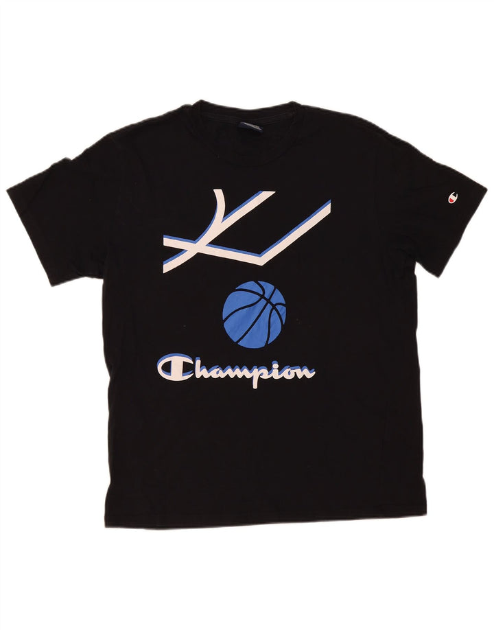 Champion T-Shirt Graphique Homme Noir Moyen
