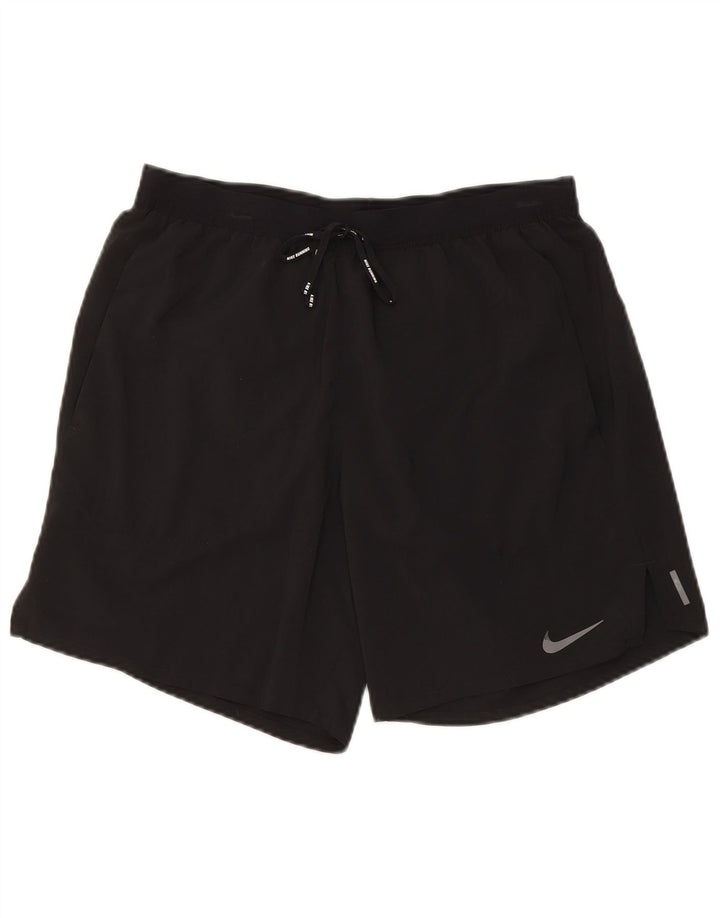 Short de sport Nike pour hommes, petit, noir, polyester