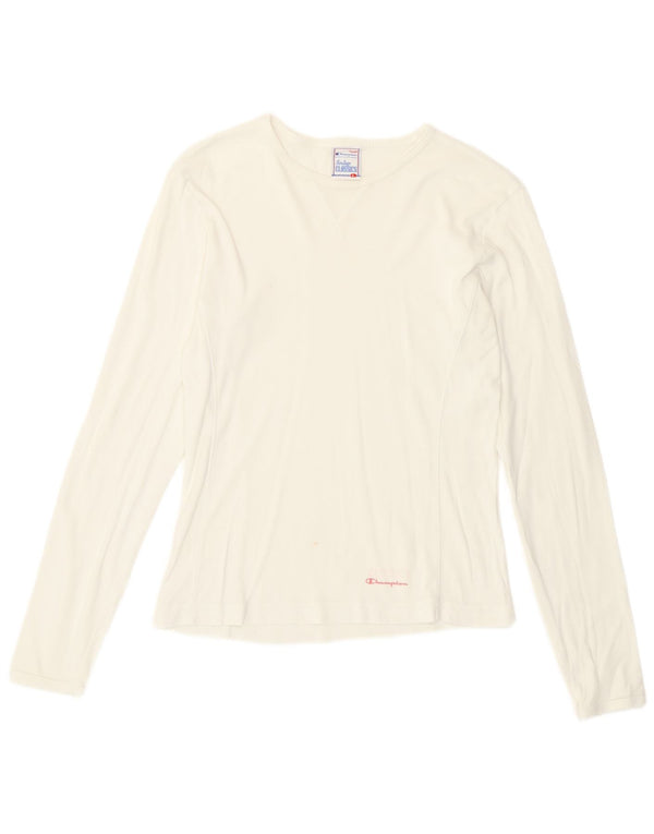Champion Haut Heritage Classics à manches longues pour femme UK 14 Large Blanc