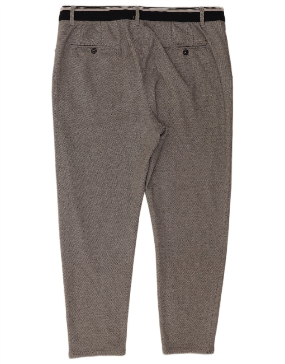 Zara Pantalon court slim pour homme XL W34 L26 Gris Polyester