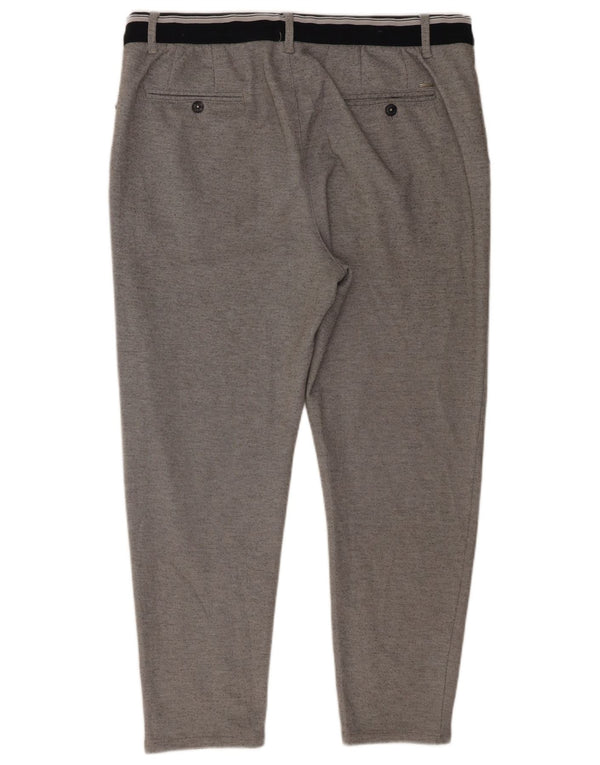 Zara Pantalon court slim pour homme XL W34 L26 Gris Polyester