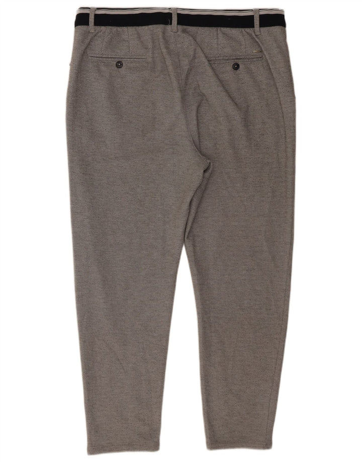 Zara Pantalon court slim pour homme XL W34 L26 Gris Polyester