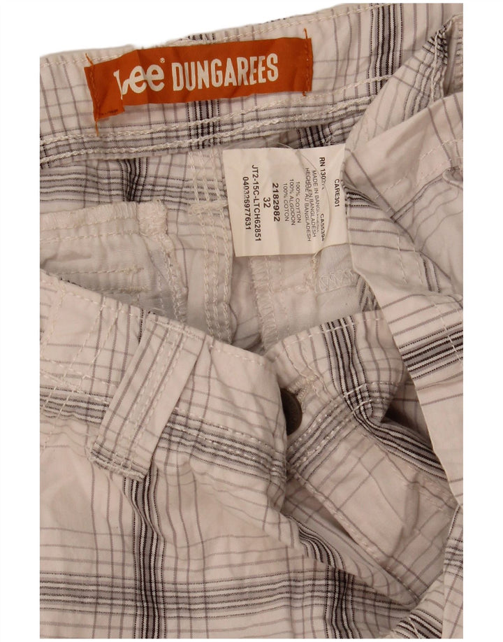 Lee Short cargo pour homme W32 en coton à carreaux blanc moyen