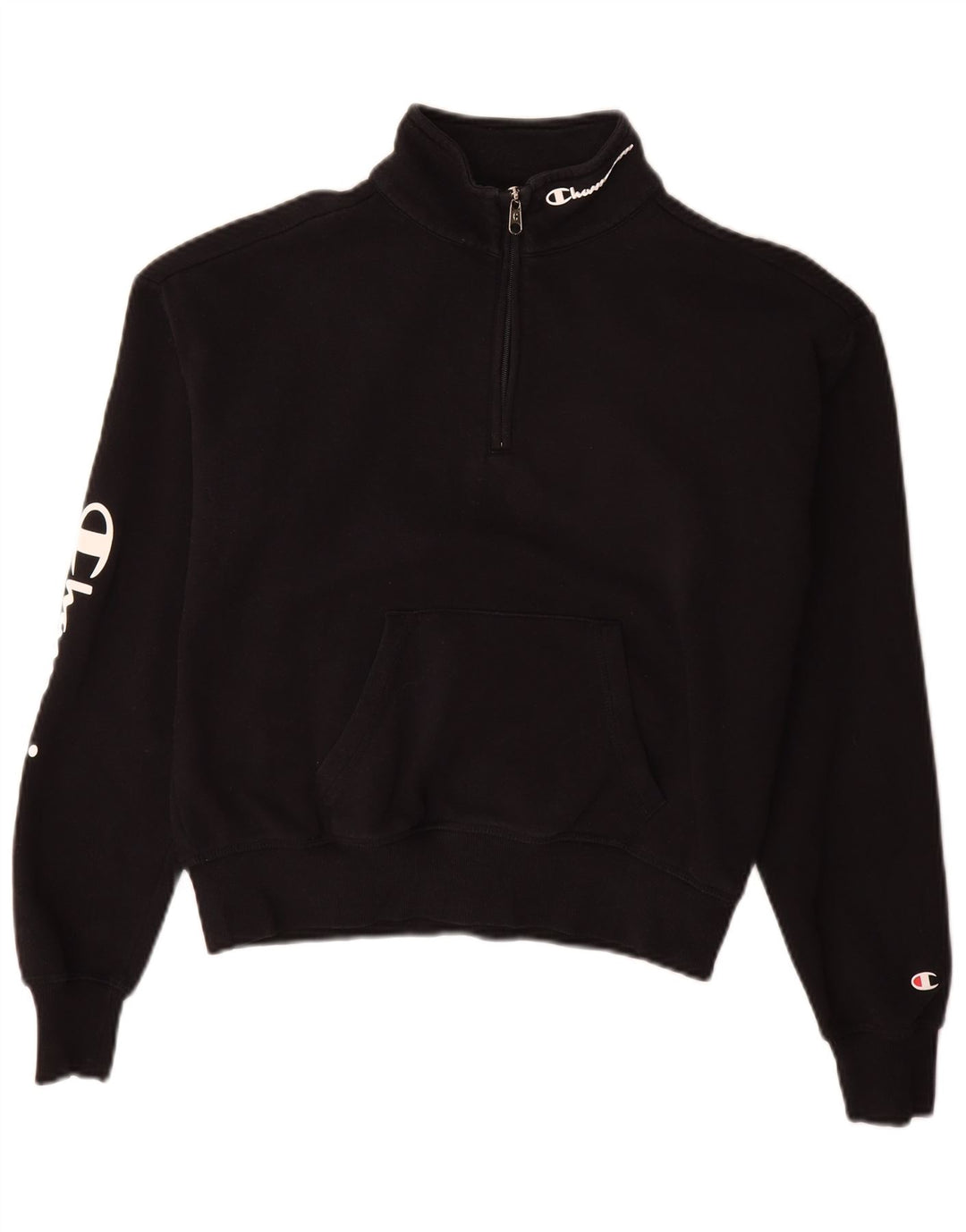 Champion Sweat-shirt graphique surdimensionné pour femme UK 10 Petit Noir