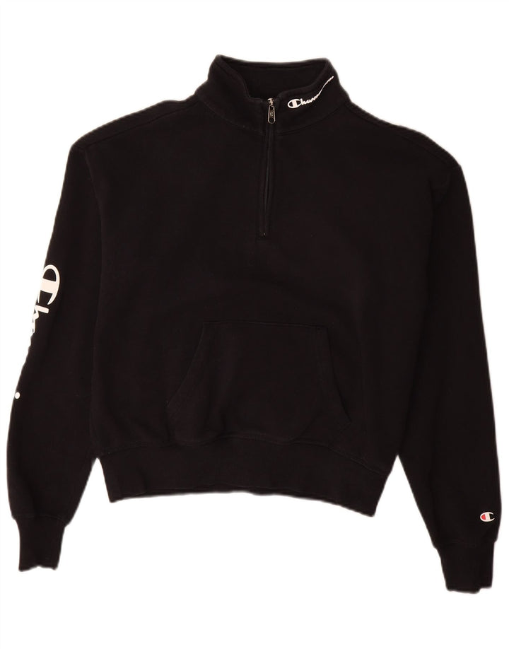 Champion Sweat-shirt graphique surdimensionné pour femme UK 10 Petit Noir