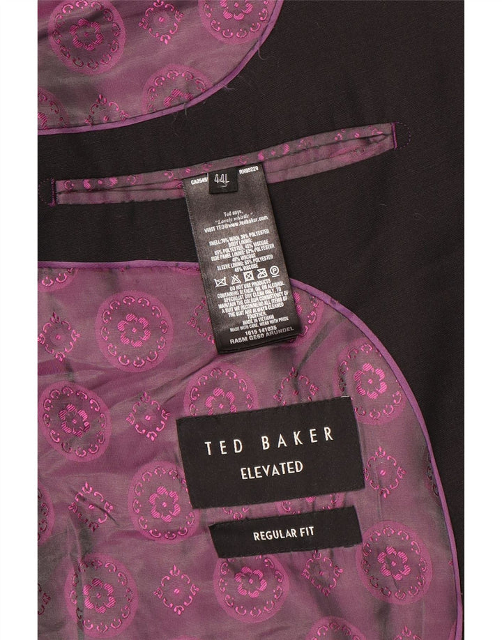 Ted Baker Veste Blazer Longue à 2 Boutons pour Homme UK 44 2XL Laine Noire