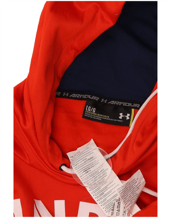 Under Armour Pull à capuche graphique pour homme Large Rouge Polyester