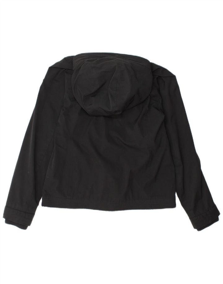 Hollister Veste coupe-vent à capuche pour femme UK 14 Medium Noir Polyester