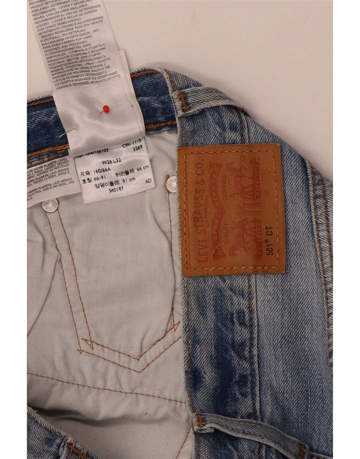 Levi's Jean Droit 501 CT Femme Bleu W26 L29