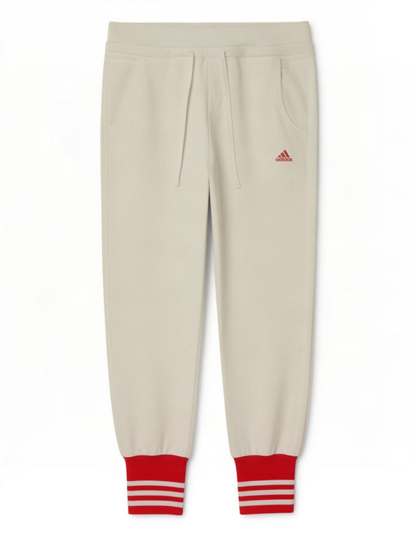 Adidas Pantalon de survêtement pour femme Joggers UK 14 Medium Blanc Colourblock