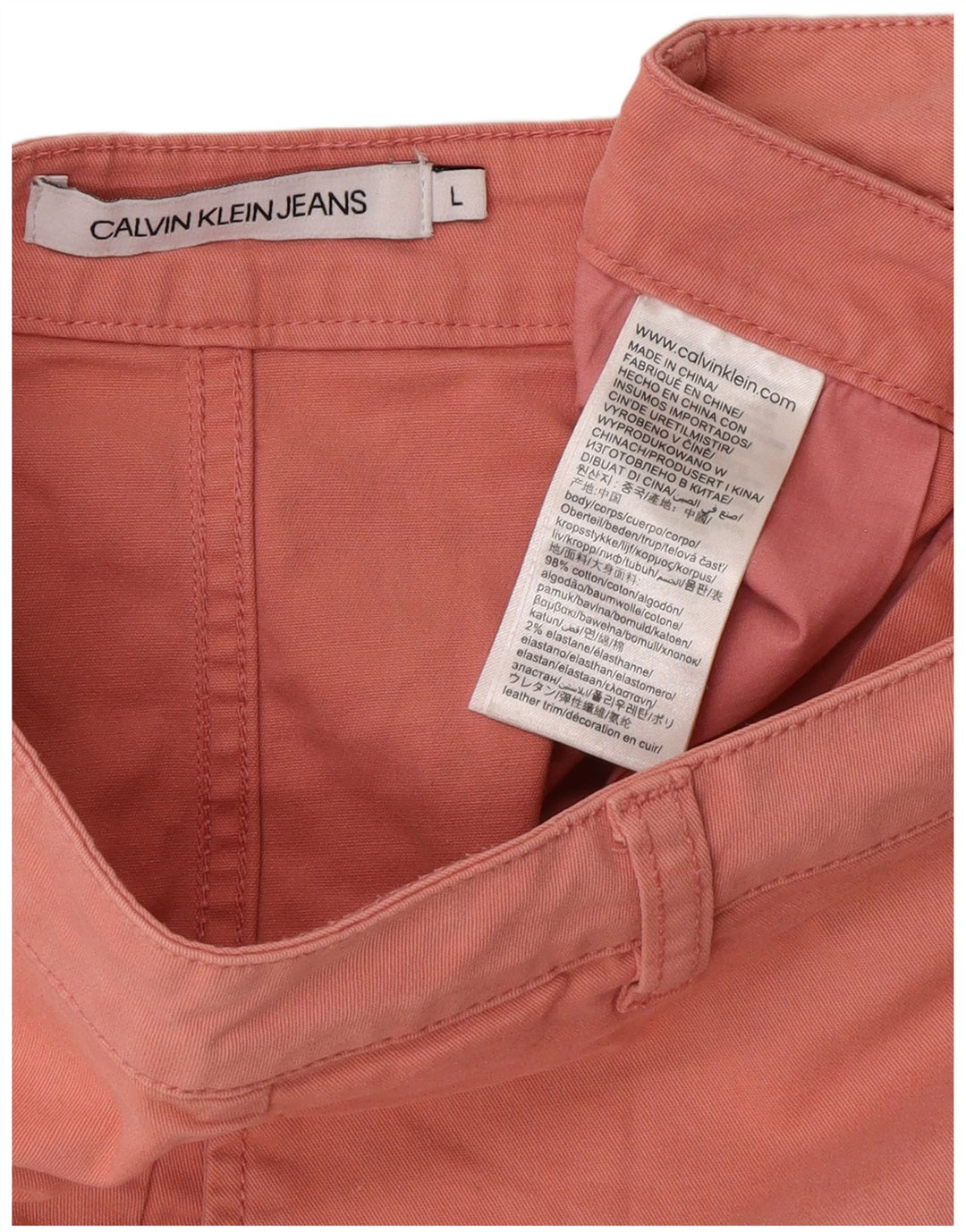 Calvin Klein Mini jupe femme grand W32 coton rose
