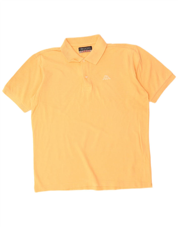 KAPPA Polo Homme Large Jaune Coton