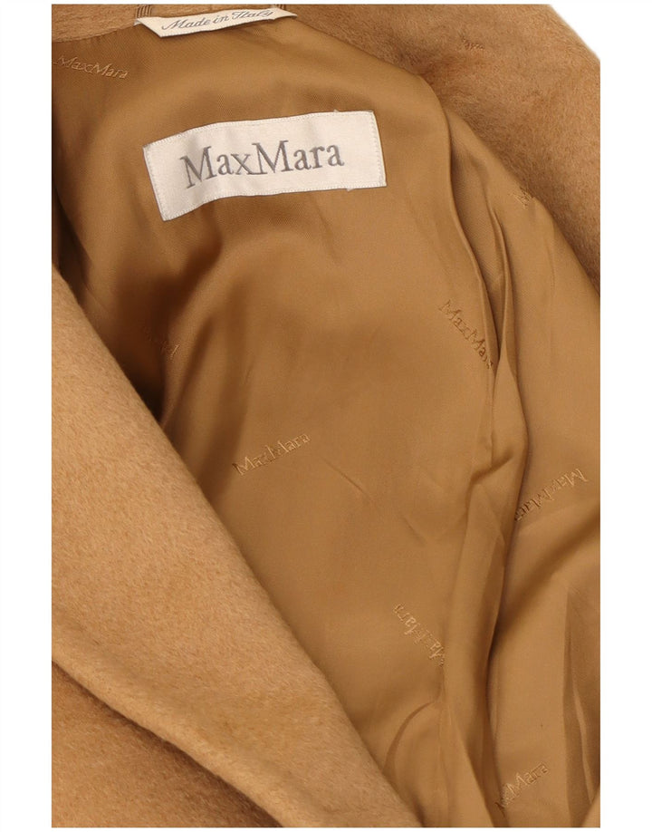 Max Mara Manteau croisé pour femme UK 12 Beige moyen Camelhair classique