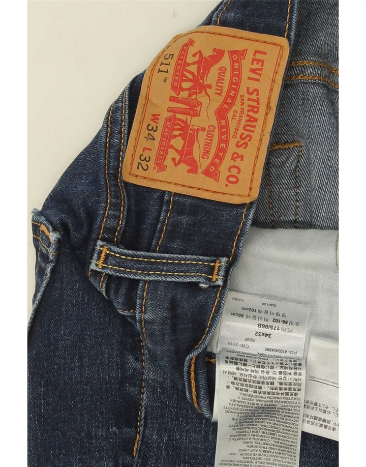 Levi's Jean Slim 511 Homme W34 L32 Bleu Marine Coton