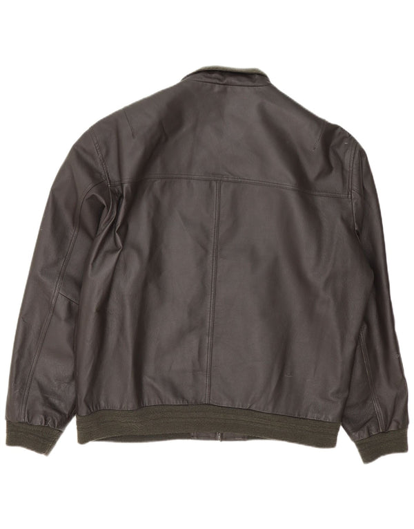 veste en cuir homme vintage UK 42 XL Marron