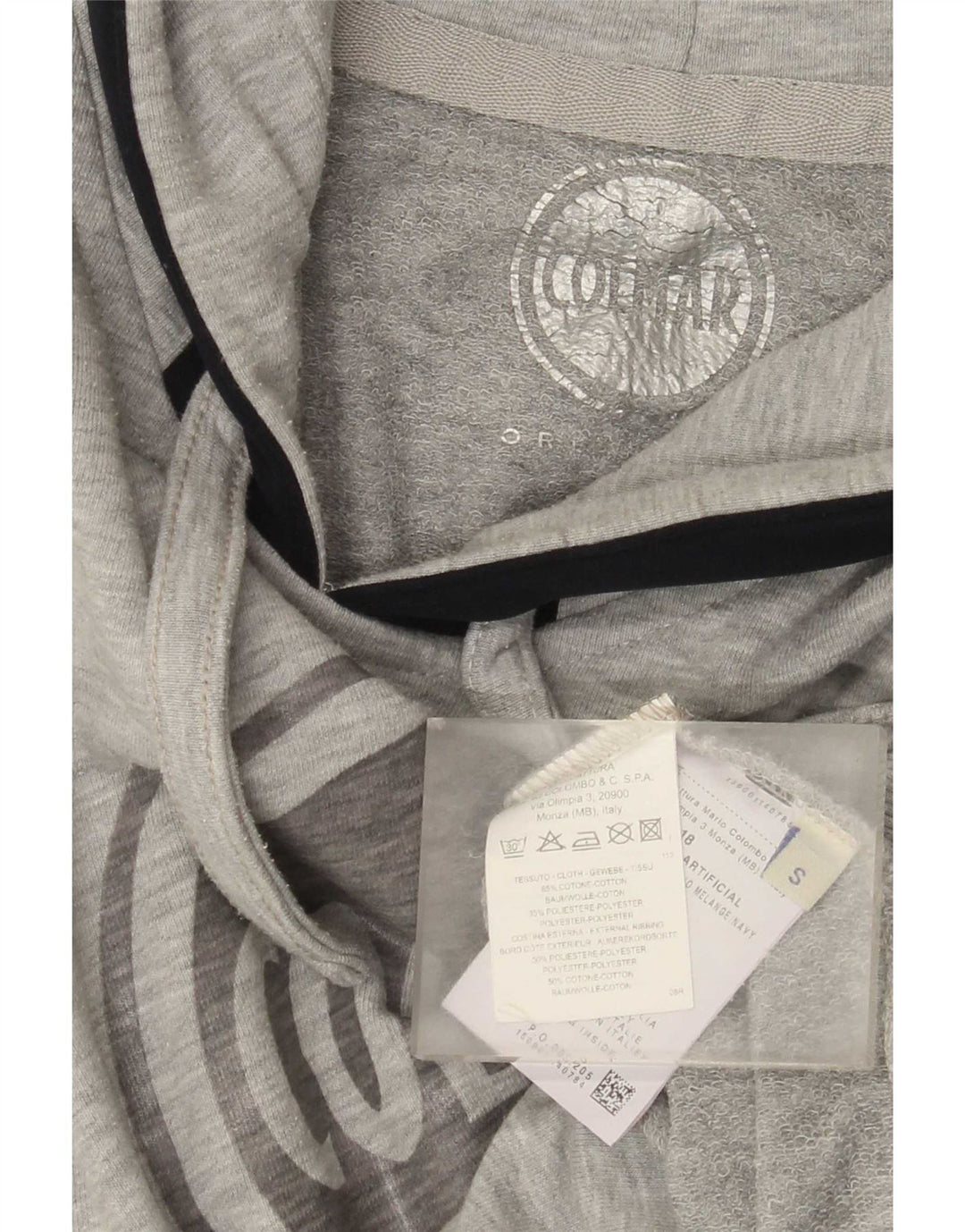 Colmar Pull à capuche graphique pour homme en coton gris petit