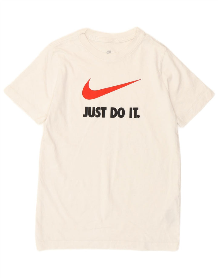Nike Garçon Graphic T-Shirt Top 10-11 ans Coton Blanc Moyen