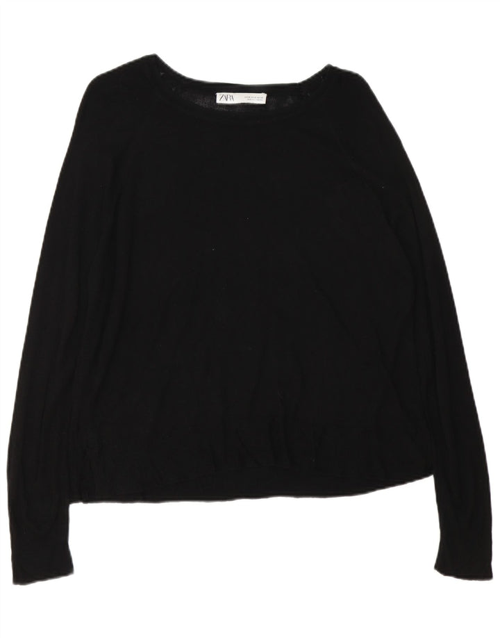 Zara Pull col bateau pour femme UK 14 Noir moyen
