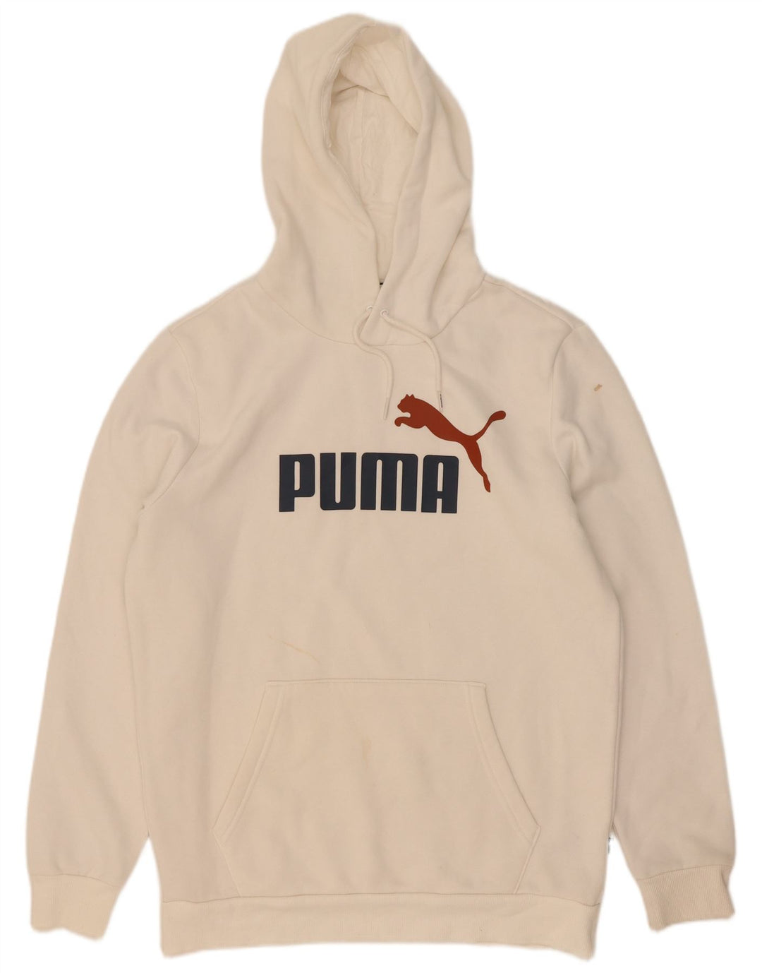 Puma Pull à Capuche Graphic Homme Blanc Moyen Coton