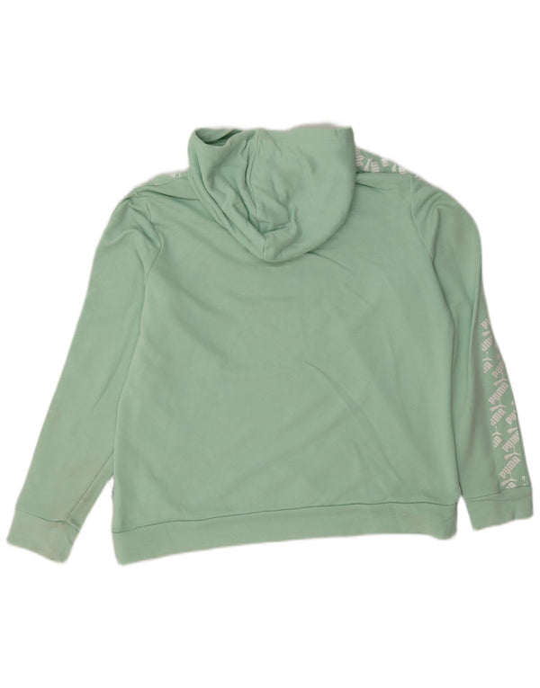Puma Pull à capuche graphique pour femme UK 18 XL Vert Coton