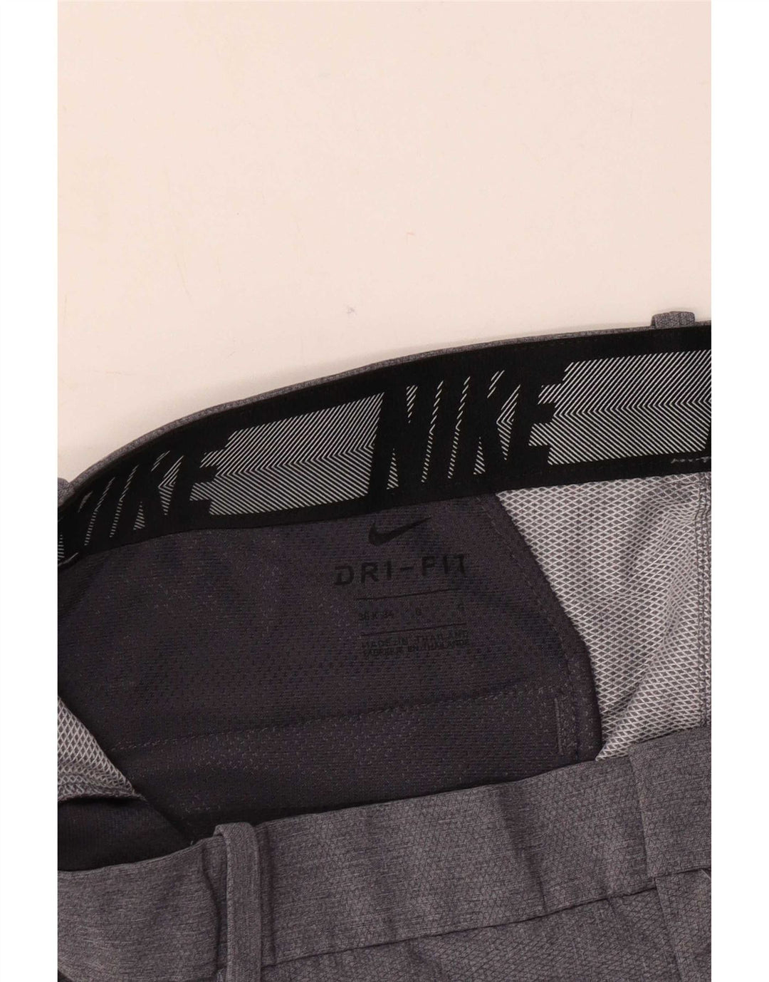 Nike Pantalon chino droit Dri Fit W36 L34 Gris Polyester