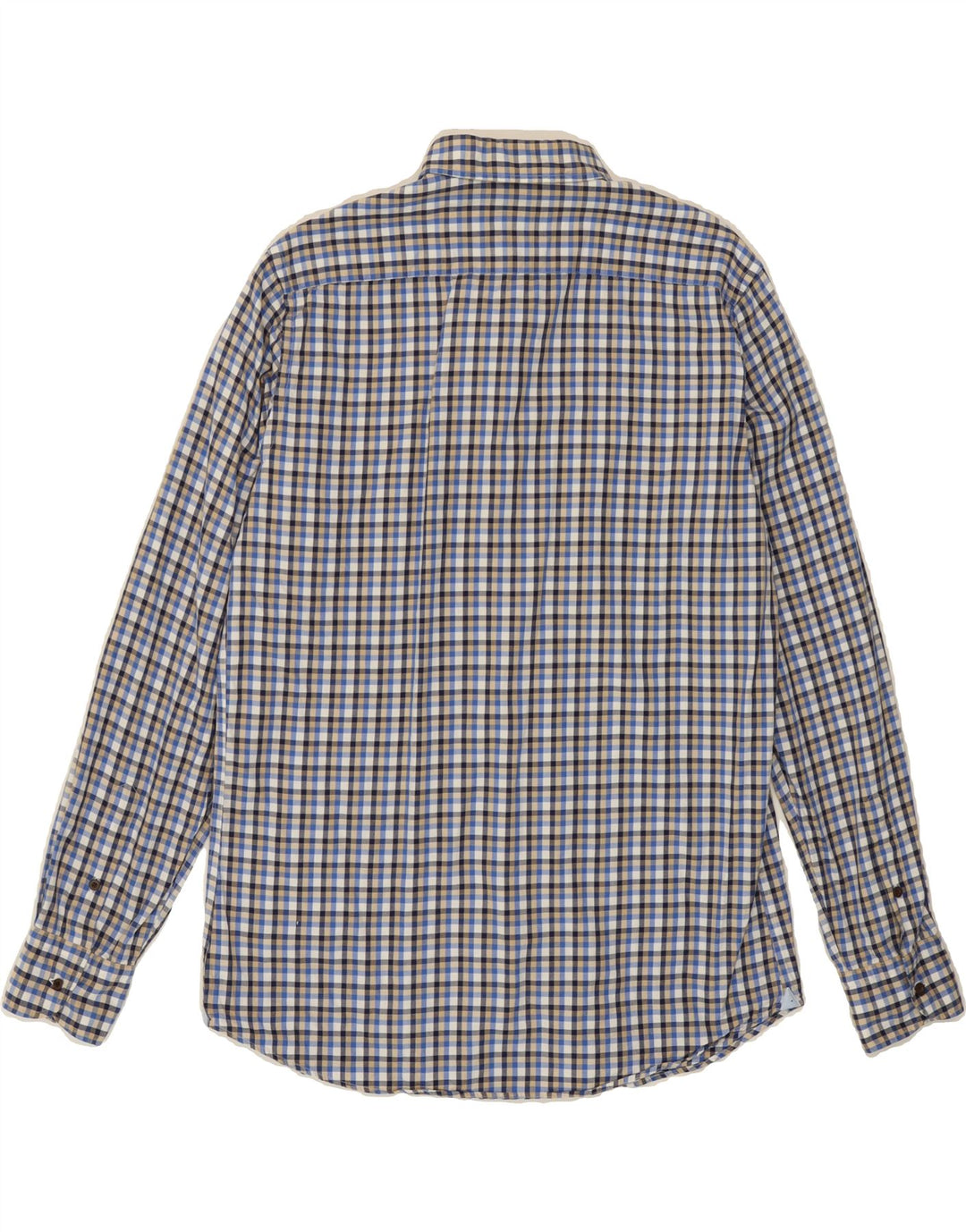 MASSIMO DUTTI Mens Shirt Medium Blue Check Cotton Vintage Massimo Dutti and Second-Hand Massimo Dutti from Messina Hembry 