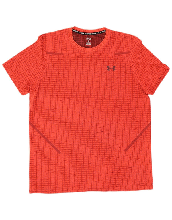 Under Armour T-Shirt Graphique Homme Large Rouge Nylon