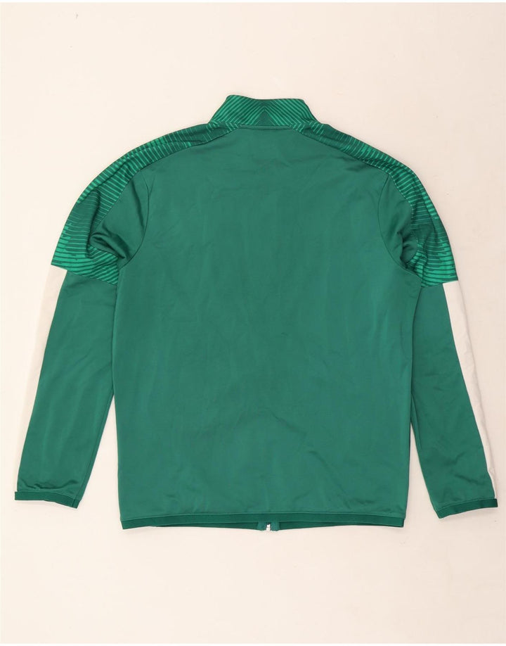 Puma Veste de survêtement pour homme Large Vert Colorblock Polyester