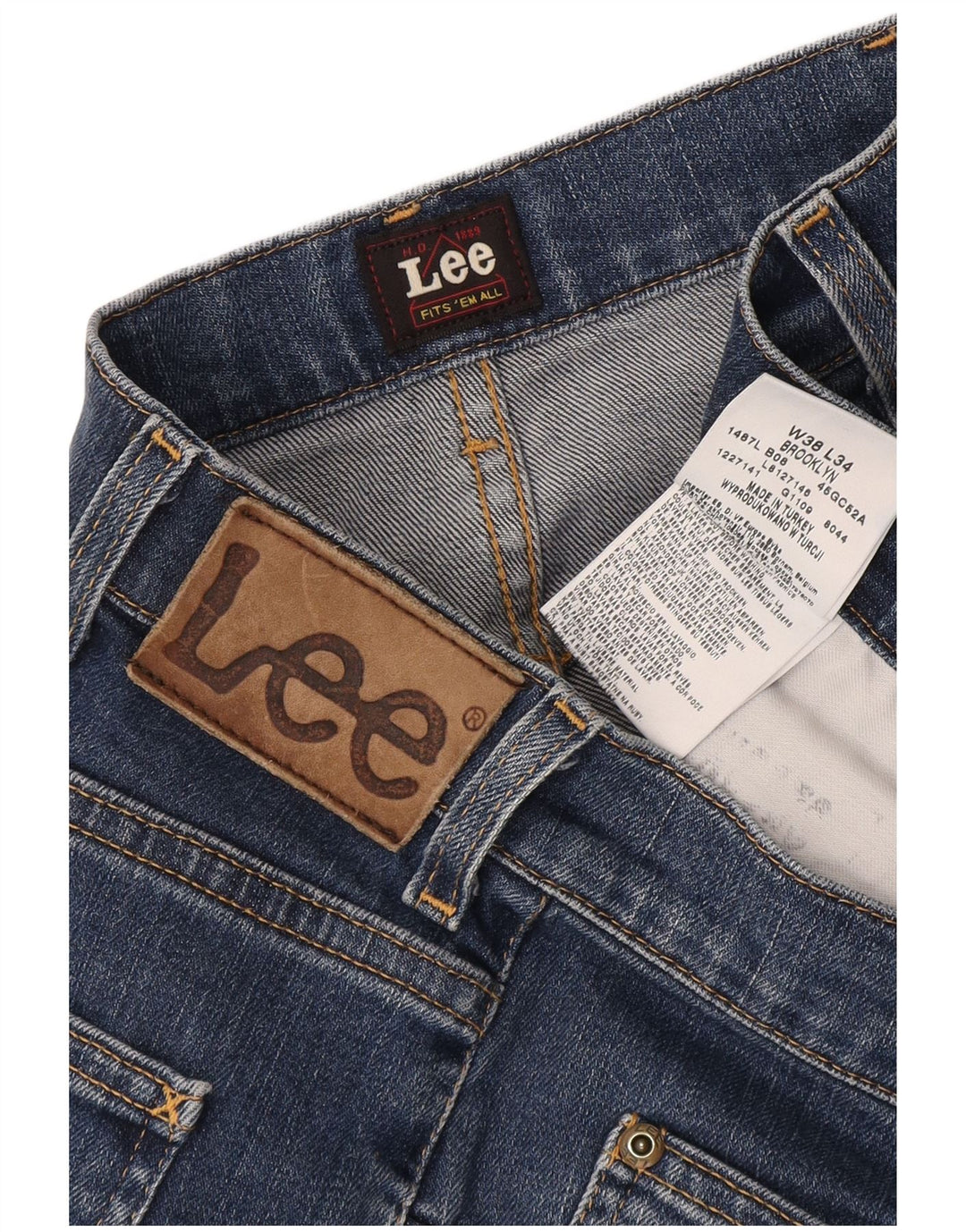 Lee Jean droit homme W38 L31 bleu coton