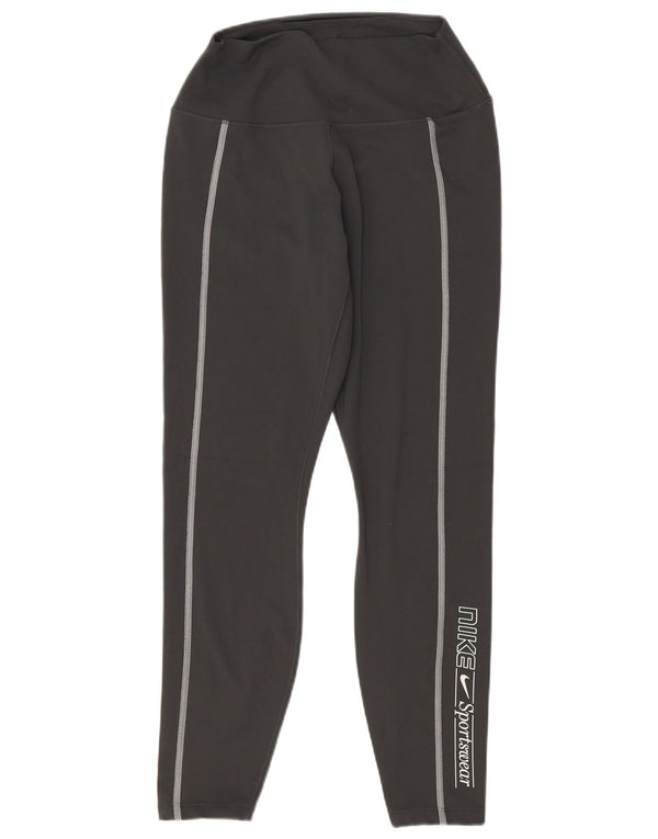 Nike Legging court Dri Fit pour femme UK 12 Noir moyen Polyester