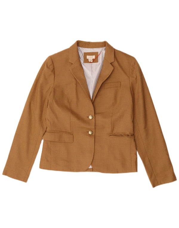 J. Crew Veste blazer à 2 boutons pour femme US 6 en laine marron moyen
