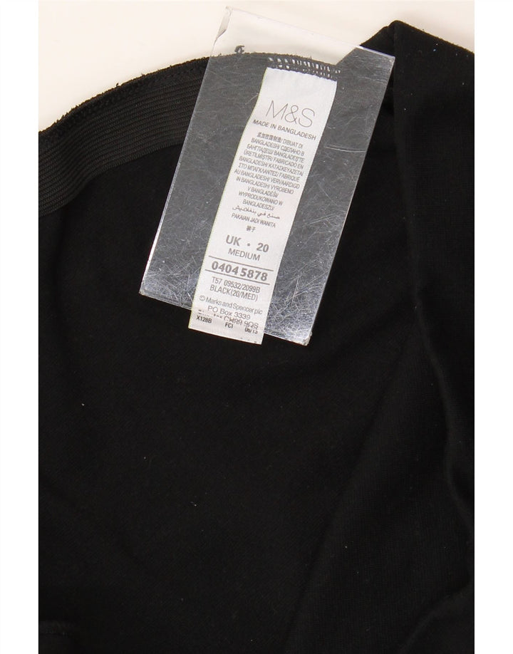 Marks & Spencer Pantalon de survêtement pour femme UK 20 2XL Noir Polyester