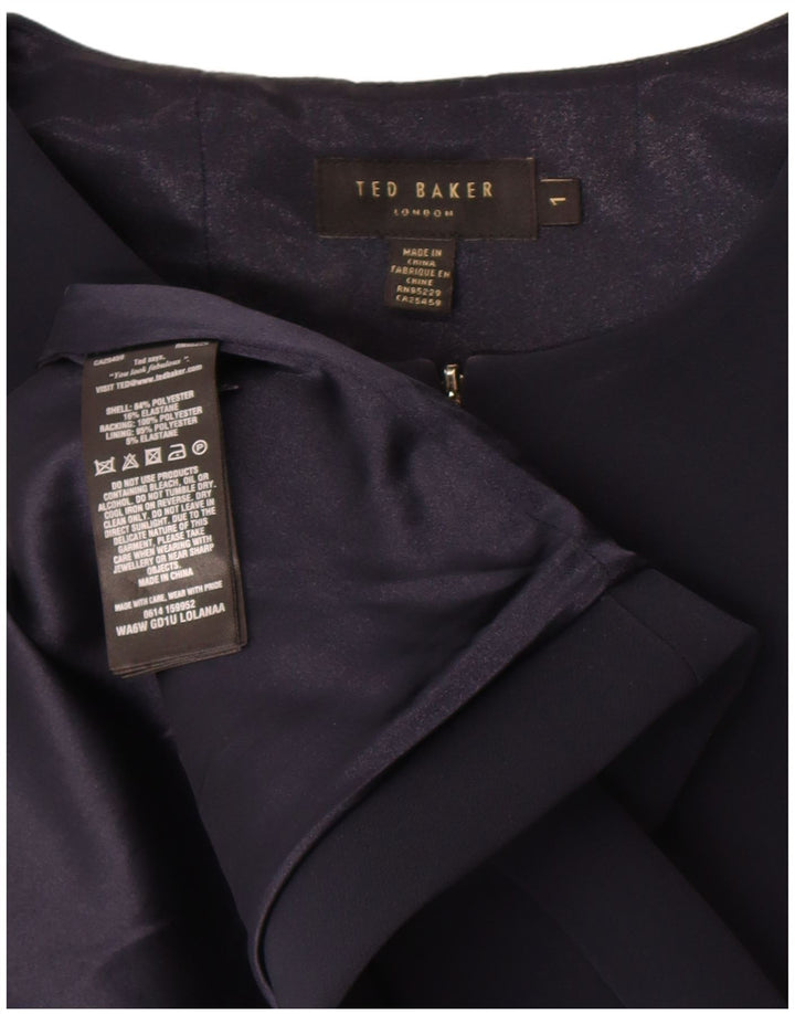 TED BAKER Robe trapèze sans manches pour femme Taille 1 XS Noir Polyester