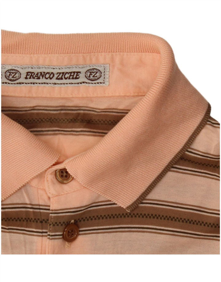 Franco Ziche Polo Homme Large Beige Rayé