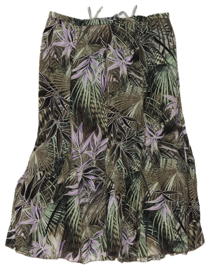 GELCO Jupe trompette taille haute pour femme UK 16 Large W32 Vert Floral