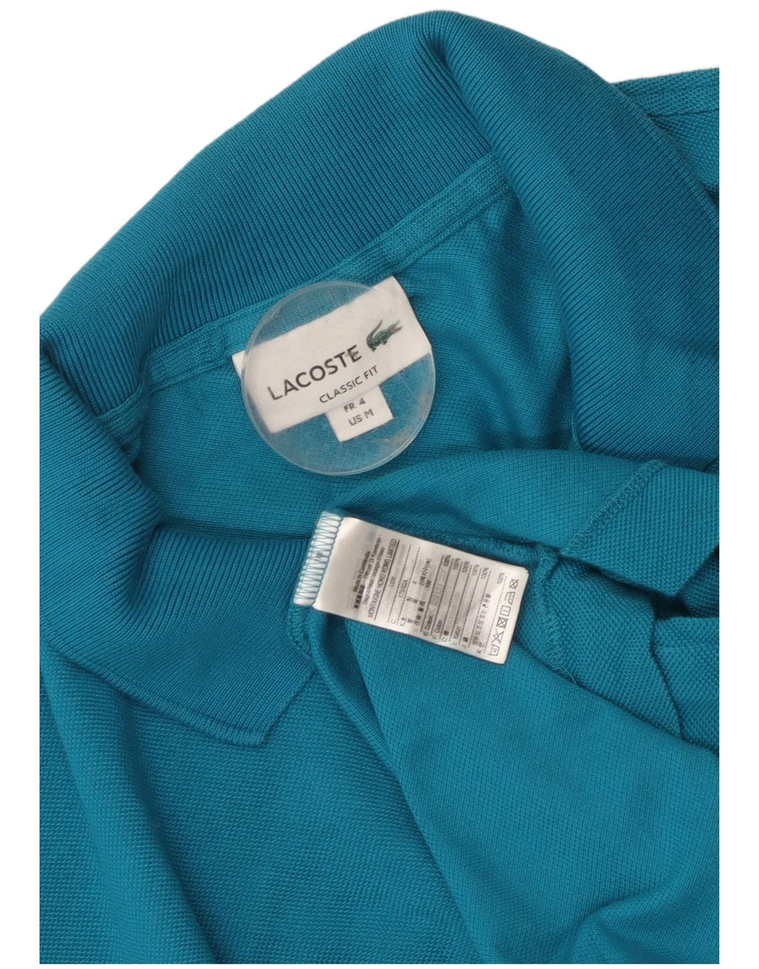 Lacoste Polo coupe classique pour homme taille 4 bleu moyen en coton