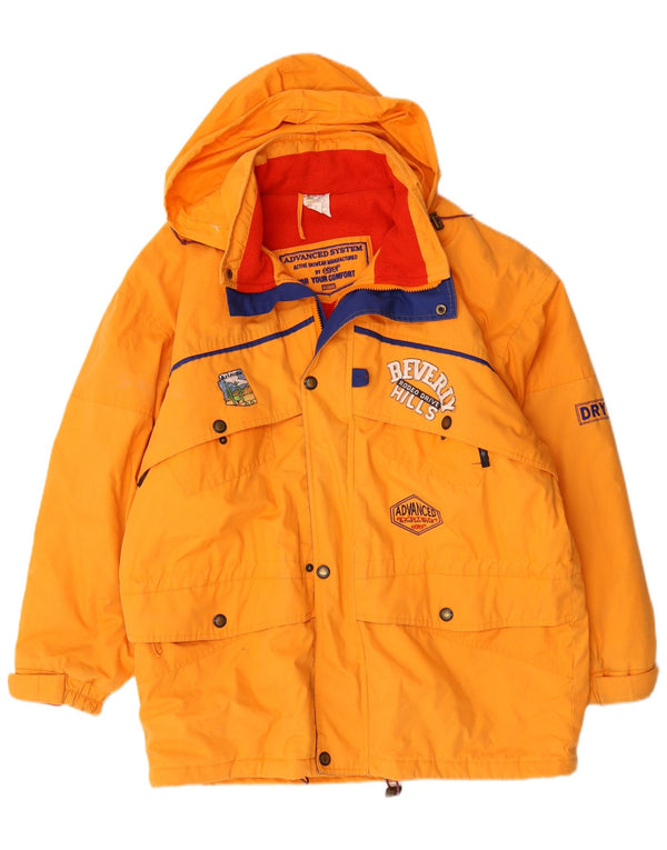 Etirel Veste de ski surdimensionnée à capuche Beverly Hills pour femme UK 16 Large Jaune