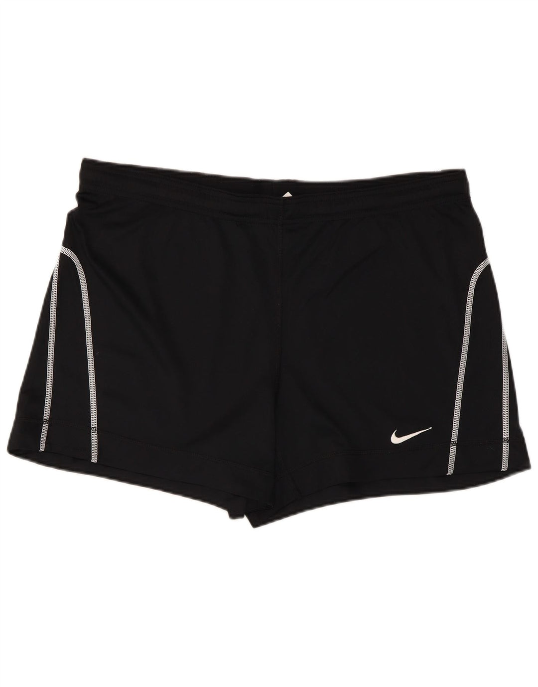 NIKE Short de sport Dri Fit pour femme UK 16/18 Large Noir Polyester