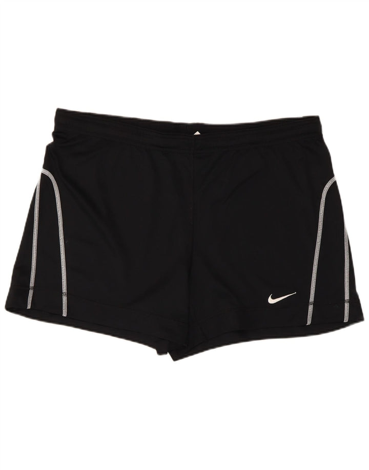 NIKE Short de sport Dri Fit pour femme UK 16/18 Large Noir Polyester
