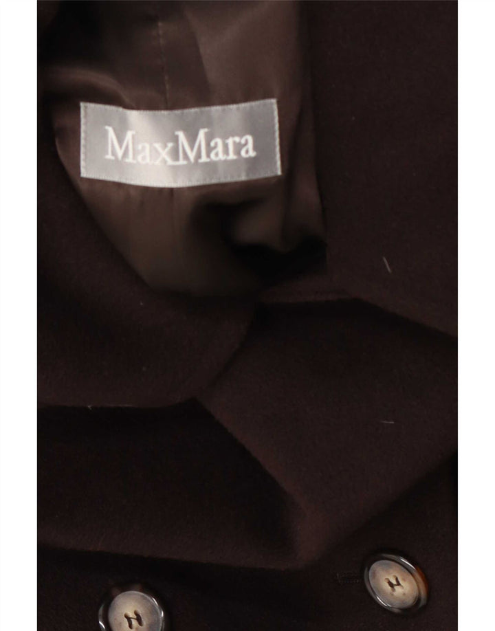 Max Mara Manteau surdimensionné à double boutonnage pour femme UK 16 Large Marron